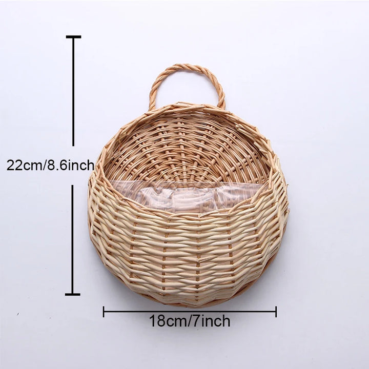 Hand Made Wicker Rattan Flower Planter