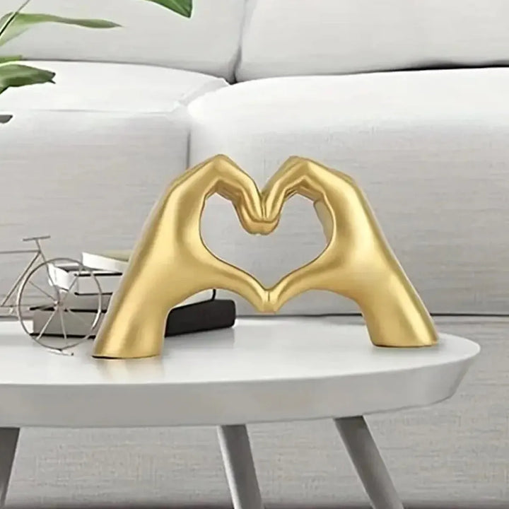 Decoration Heart Finger Statue