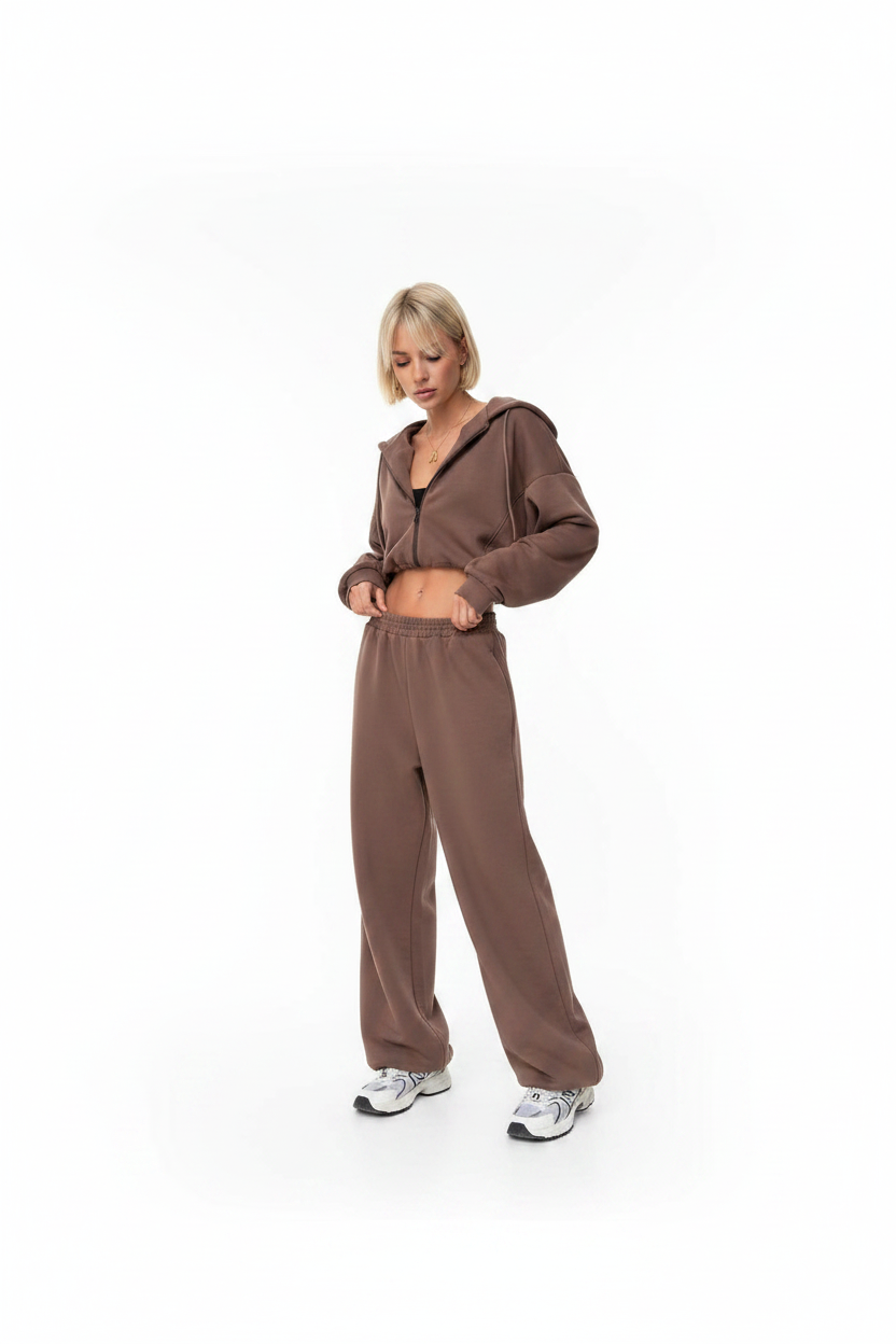 Hoodie With Drawstrings Long-sleeve Suit Women