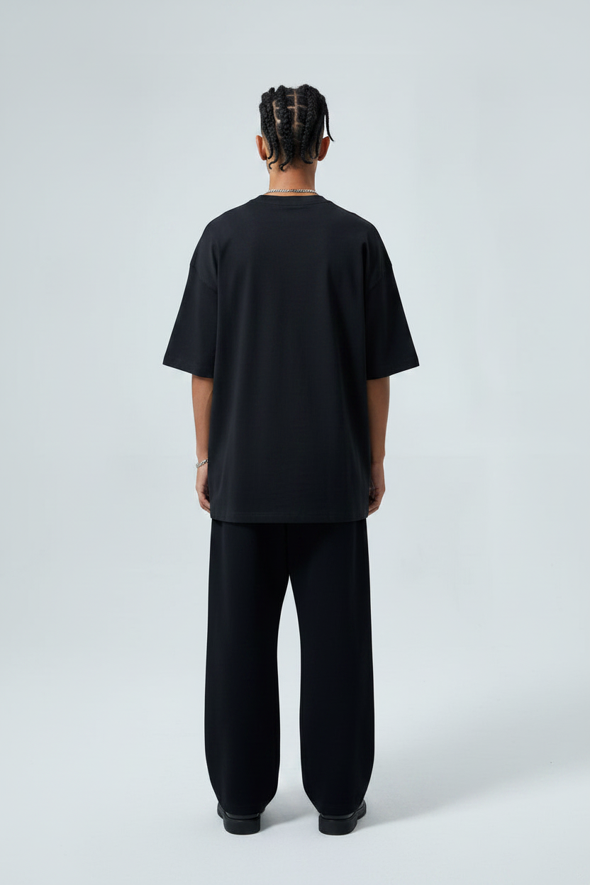 NOWAY Letter Print Loose Cotton T-Shirt
