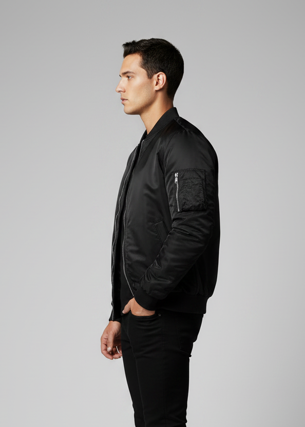 Jacket Solid Pilot Jackets Men Military Flight Baseball