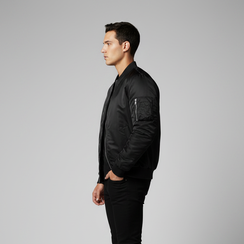 Jacket Solid Pilot Jackets Men Military Flight Baseball