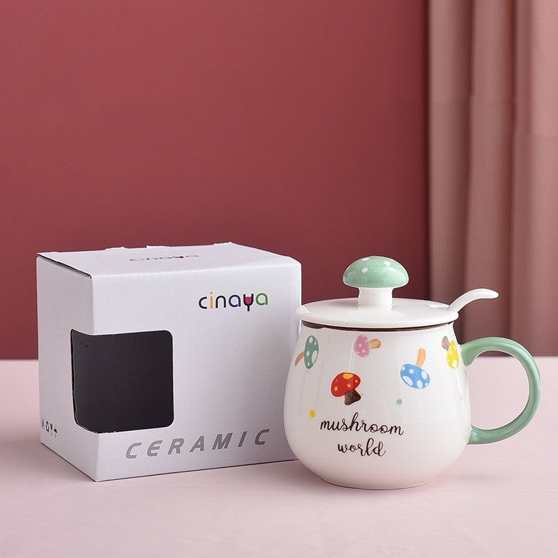 Creative Mushroom Mug Cartoon Lovers Office