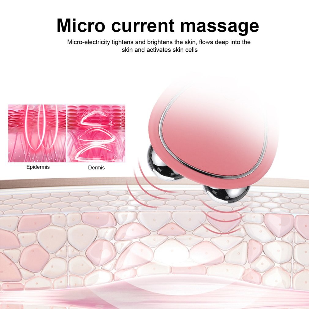 Micro-current Double Roller Facial Massager
