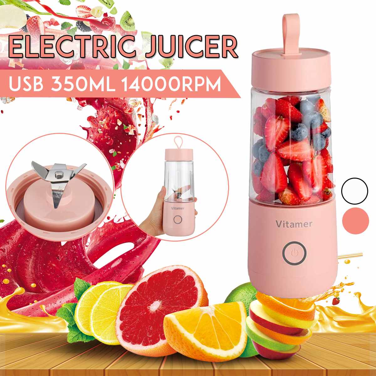 350ml Portable USB Rechargeable Blender