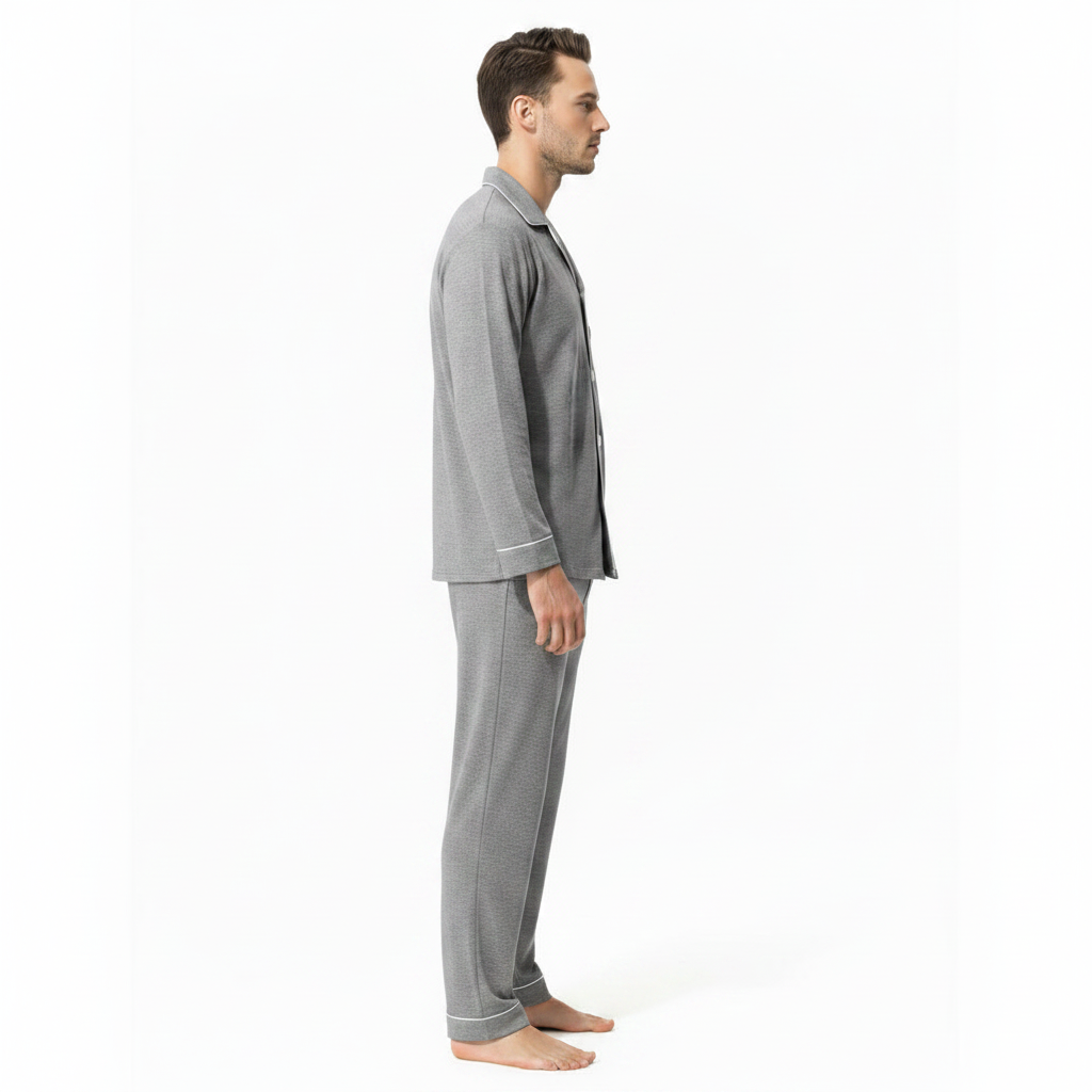 Men's Jacquard Plaid Autumn/Winter Pajama Set