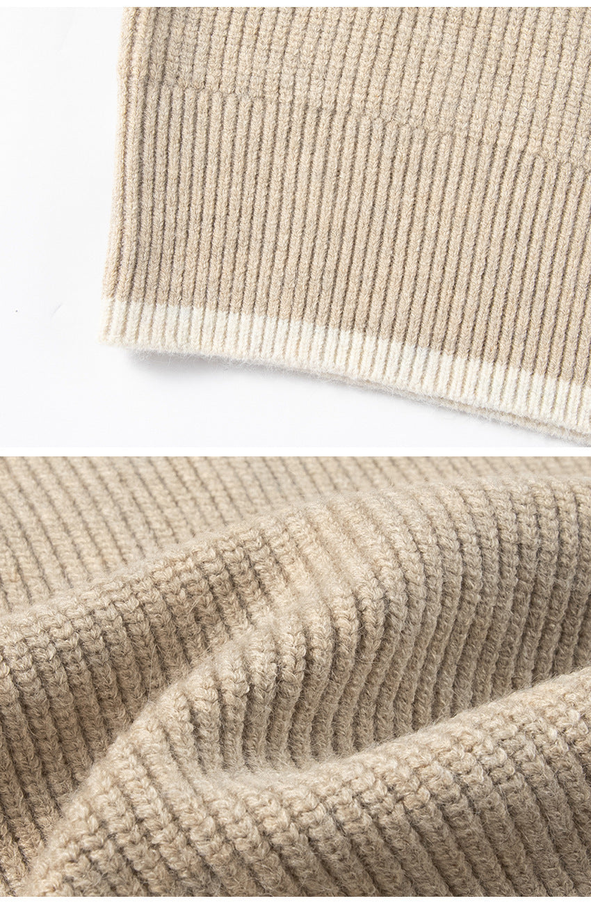 Men's Loose Fit Raglan Knitted Sweater – Autumn/Winter