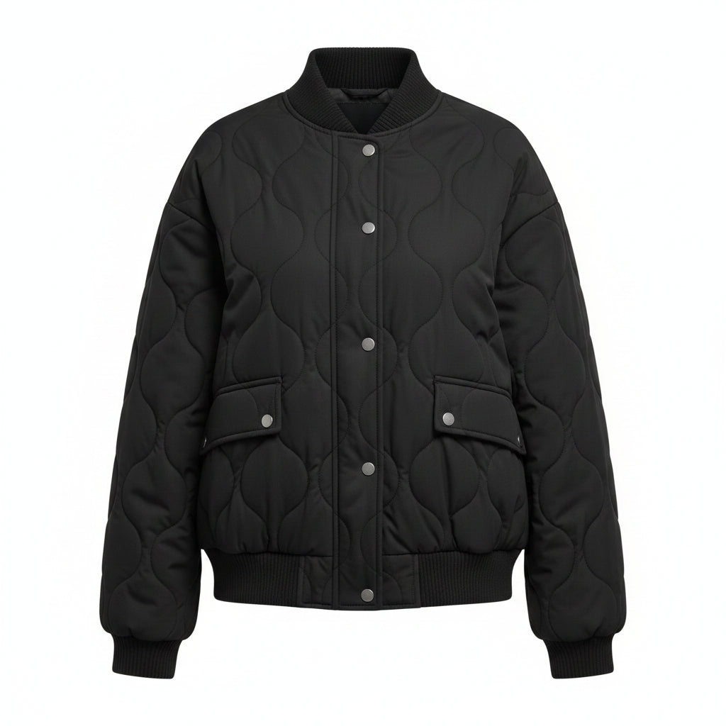 Women's Chic Buckle Solid Color Long-Sleeve Winter Coat