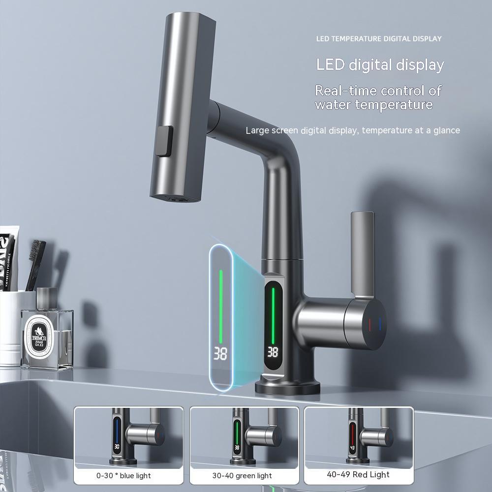 Intelligent Digital Display Pull-out Faucet