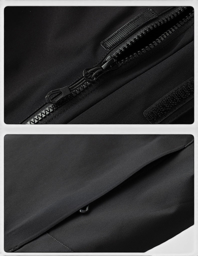 Allzom Couple's 3-in-1 Jacket: black, zip closure, velcro, versatile, duck down fill