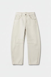 Women's High Stretch Mid-Rise Barrel Wide Leg Jeans
