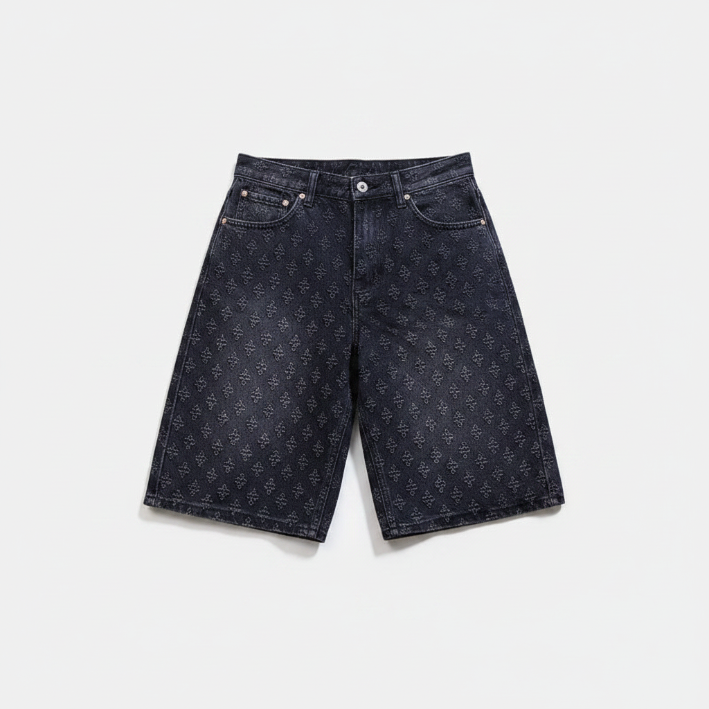 Mens Cropped Pants Summer Loose Straight Leg Trousers