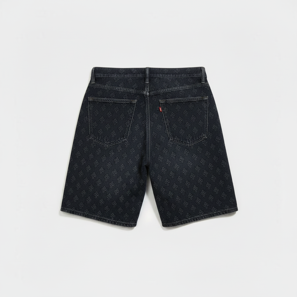 Mens Cropped Pants Summer Loose Straight Leg Trousers