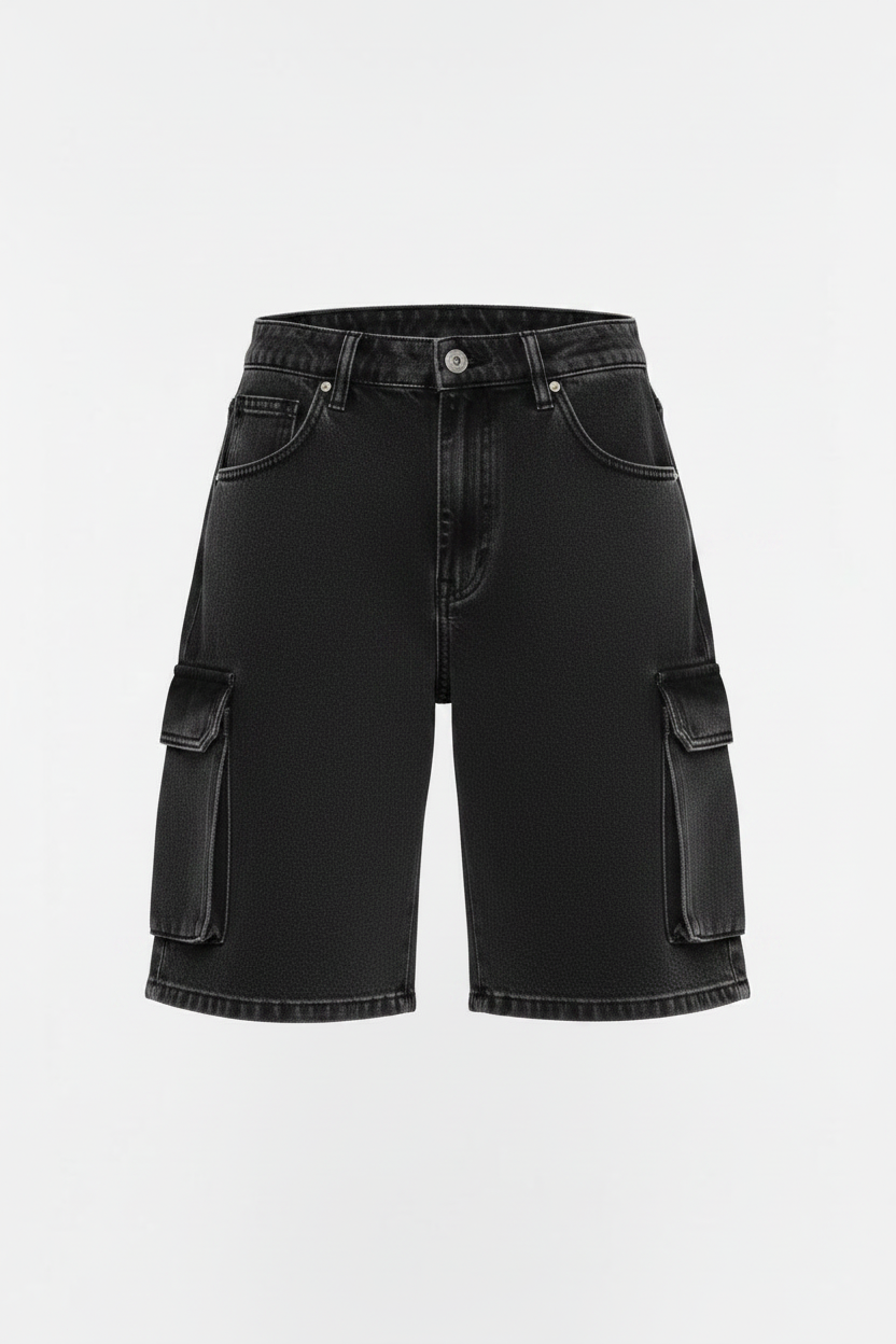 Women's Retro Workwear Denim Shorts
