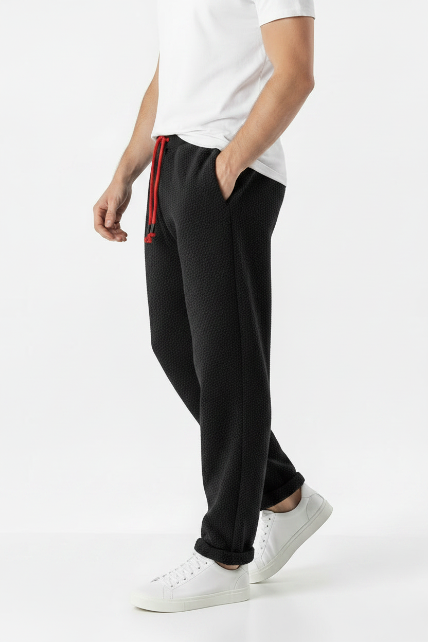 Men's Thick Retro Grain Lambswool Thermal Casual Trousers