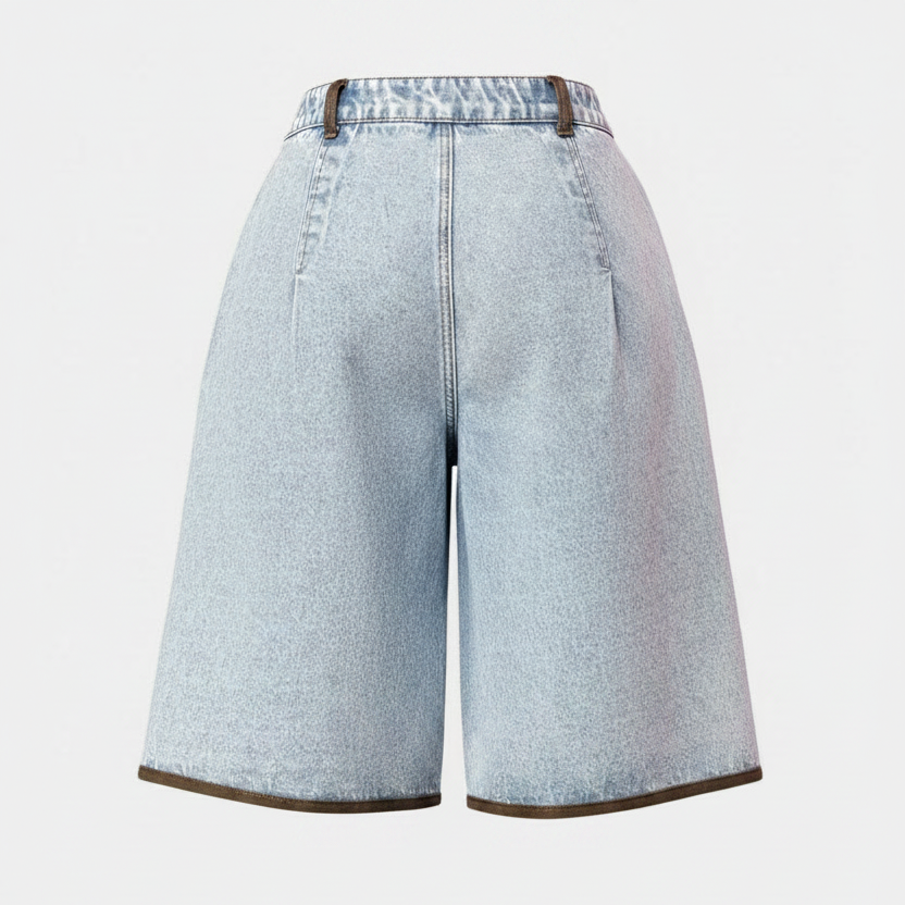 Women's Contrasting Flared Cropped Jeans