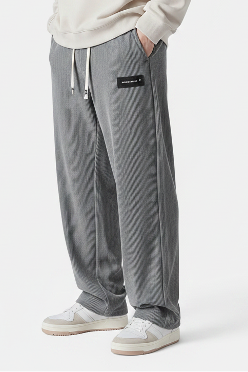 Men's Fashionable Straight-Leg Corduroy Trousers – European & American Style