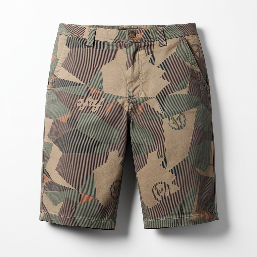 Stylish Camo Commuter Shorts For Men
