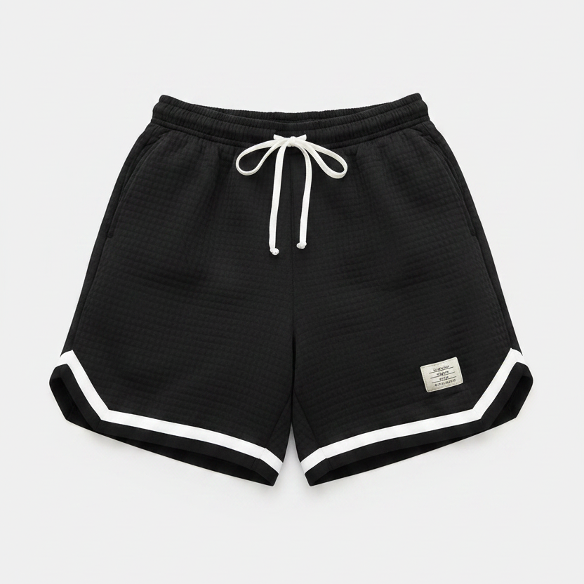 Men's Casual Loose Striped Webbing Trendy Plaid Sports Shorts