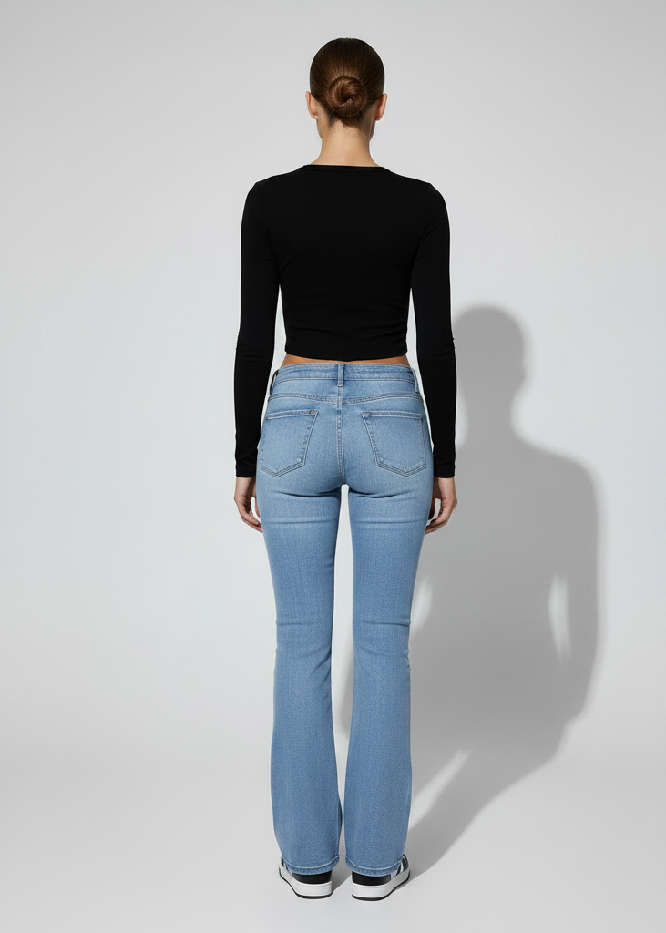 Women's High-Waisted Slimming Straight-Leg Jeans