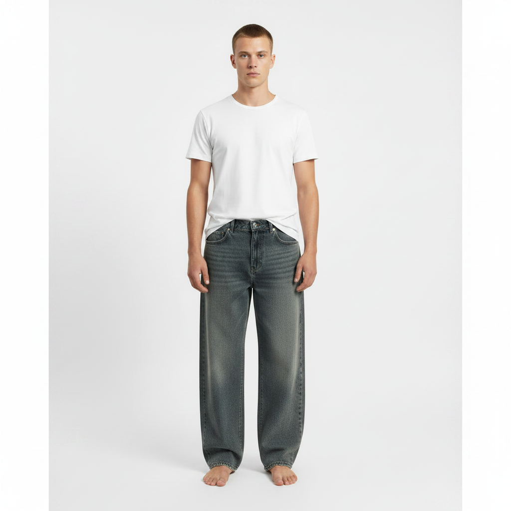 Unlined Loose Straight Pants