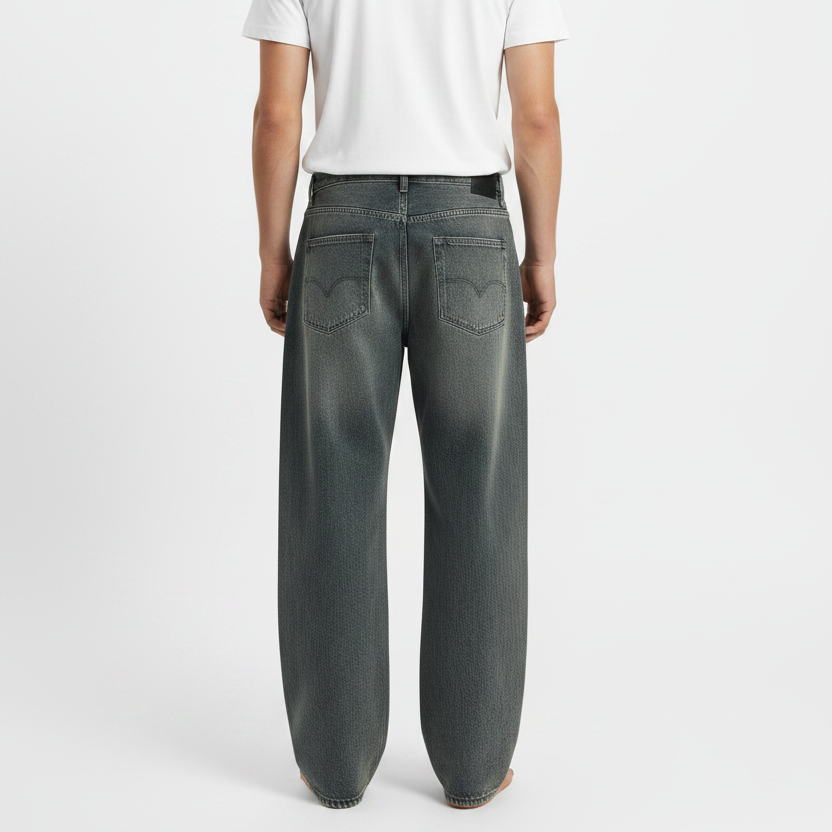 Unlined Loose Straight Pants