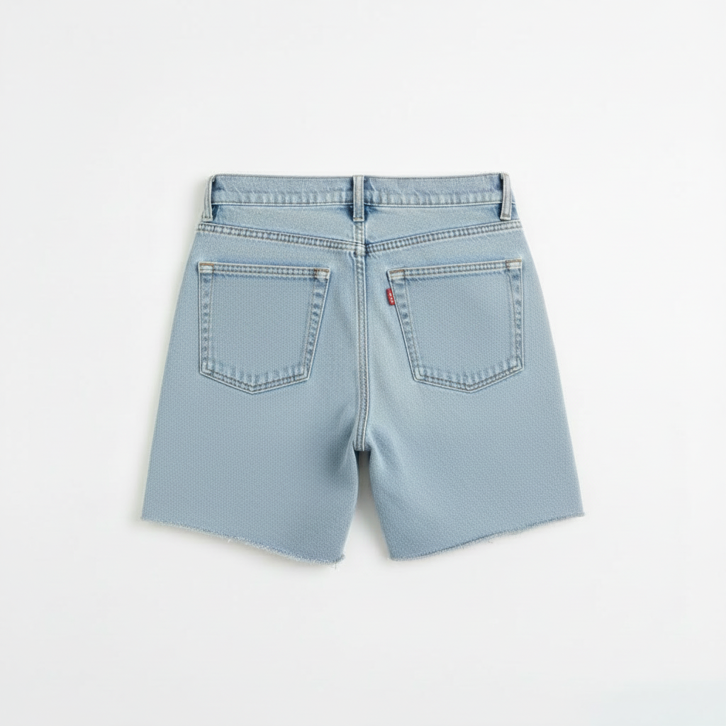 American-style Vintage Distressed Washed Mini Denim Shorts