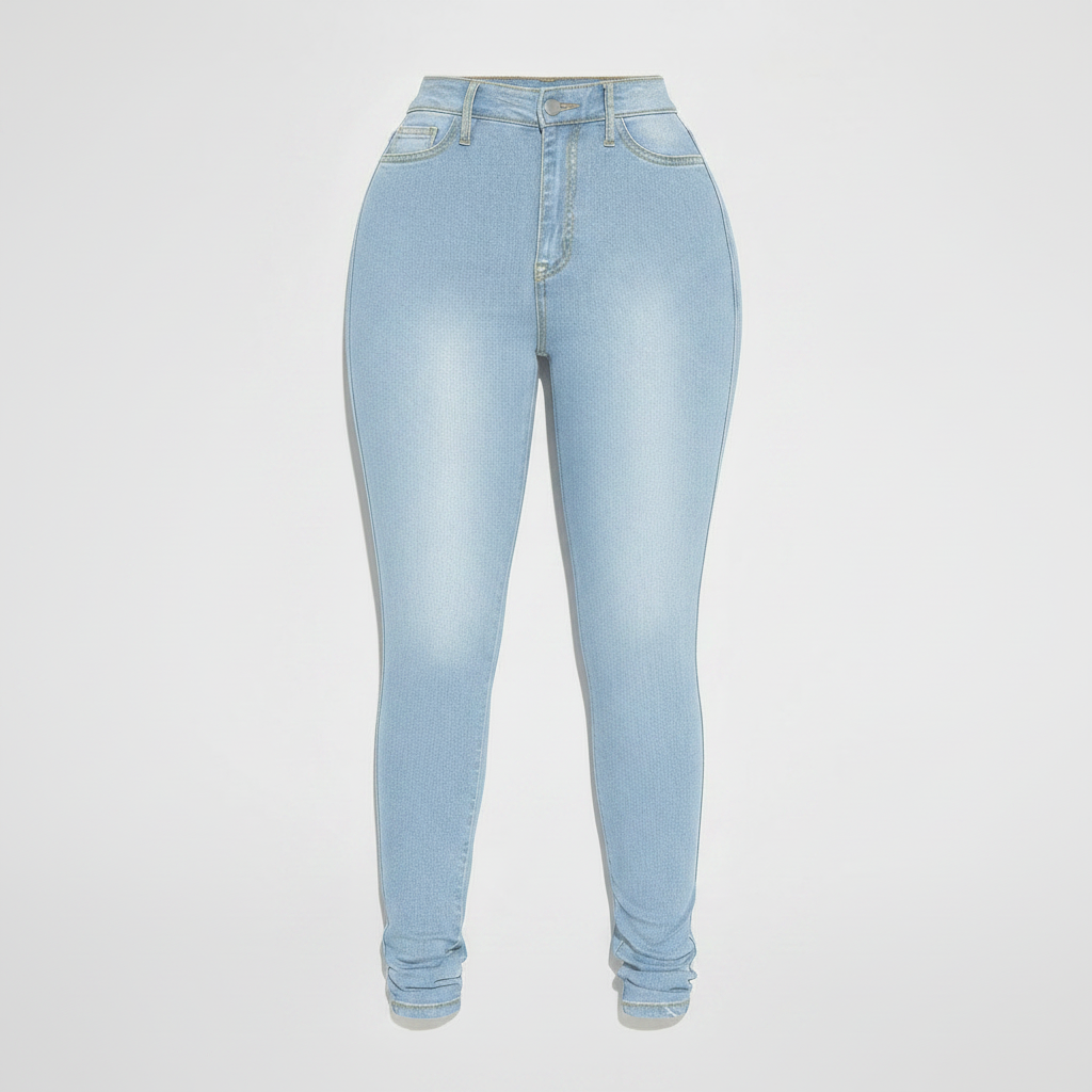 Women's High Waist Slim-fit Pure Elastic Slimming Jeans