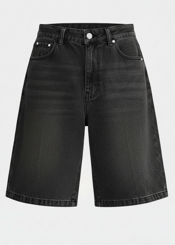 Casual Mid-Waist Straight-Cut Cropped Denim Womens Pants