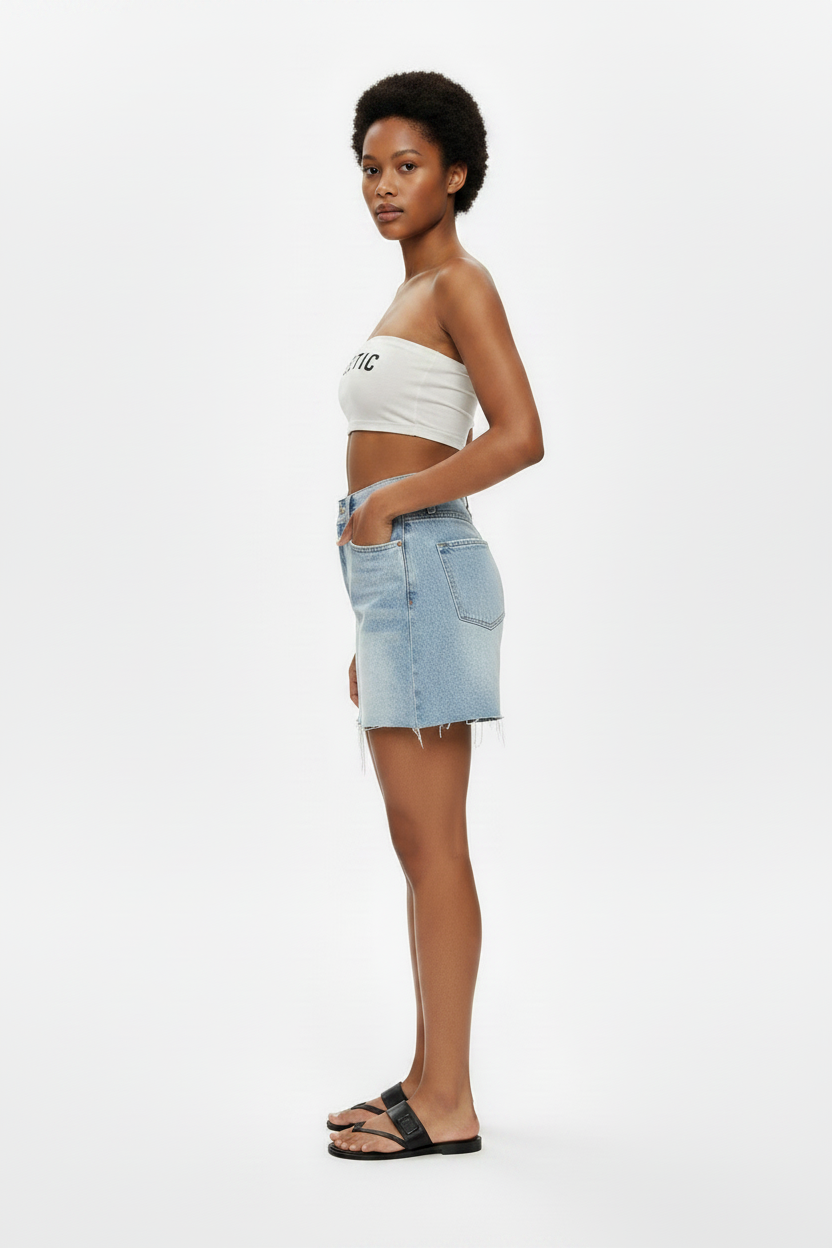 Women's High-Elastic Cropped Ripped Denim Shorts