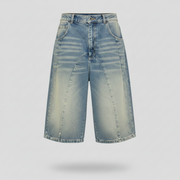 American-style Vintage Washed High-street Denim Shorts