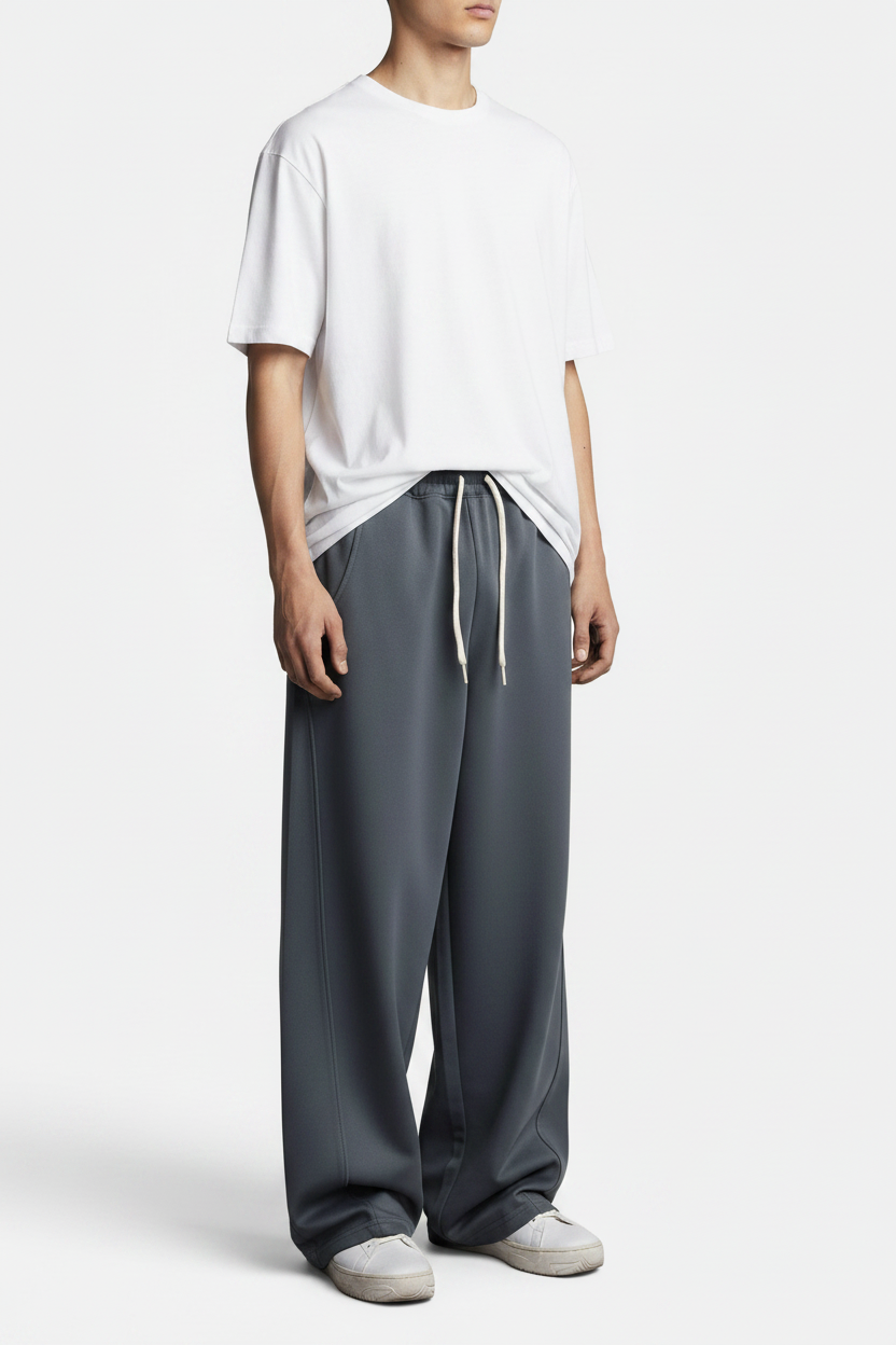 Loose High-Street Straight-Leg Long Trousers – Designer-Inspired Style
