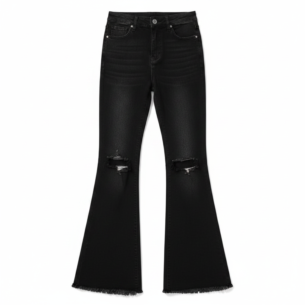 American-style Tomboy Ripped Slim-fit Womens Jeans