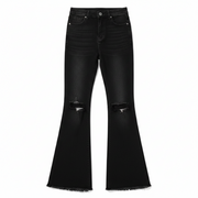 American-style Tomboy Ripped Slim-fit Womens Jeans