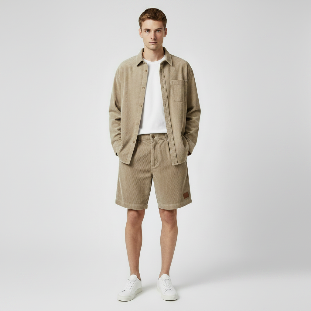 Men's Corduroy Casual Workwear Shorts