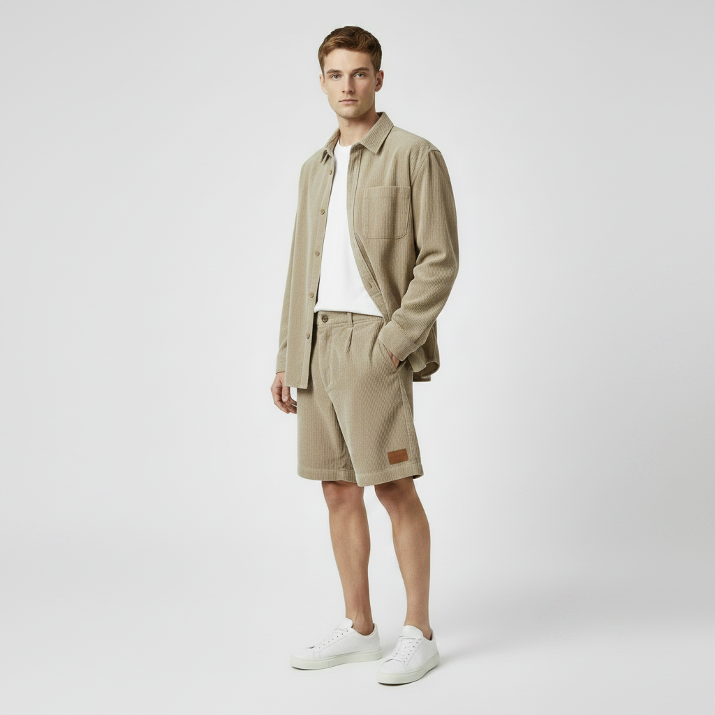 Men's Corduroy Casual Workwear Shorts