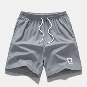 Allzom cinzentos de poliéster cinzentos com cordão para homem, ideais para praia e verão.