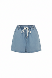 Women's Retro Washed High Waist Denim Shorts