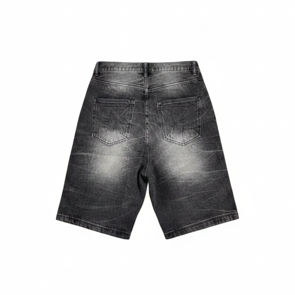 Loose Casual Straight-leg Washed Do The Old Cowboy Shorts Men
