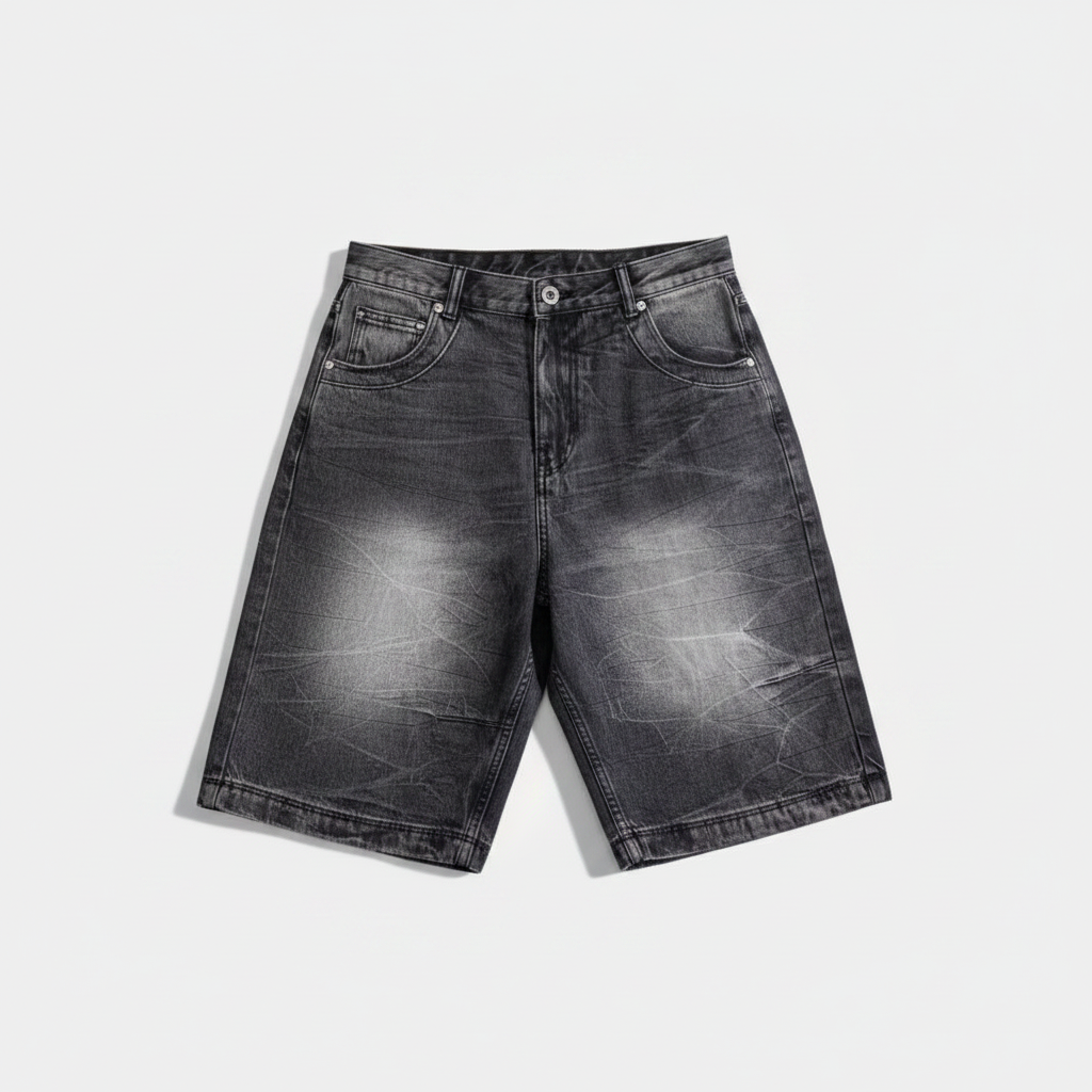 Loose Casual Straight-leg Washed Do The Old Cowboy Shorts Men