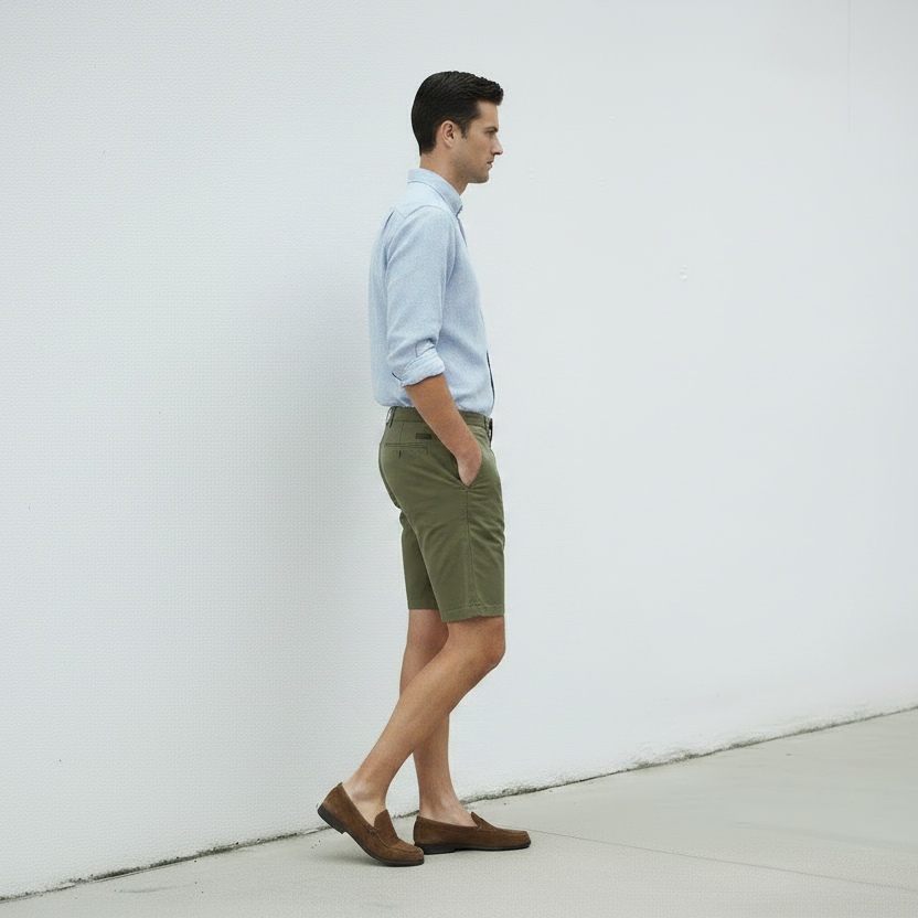 Mens Polyester Casual Shorts Golf
