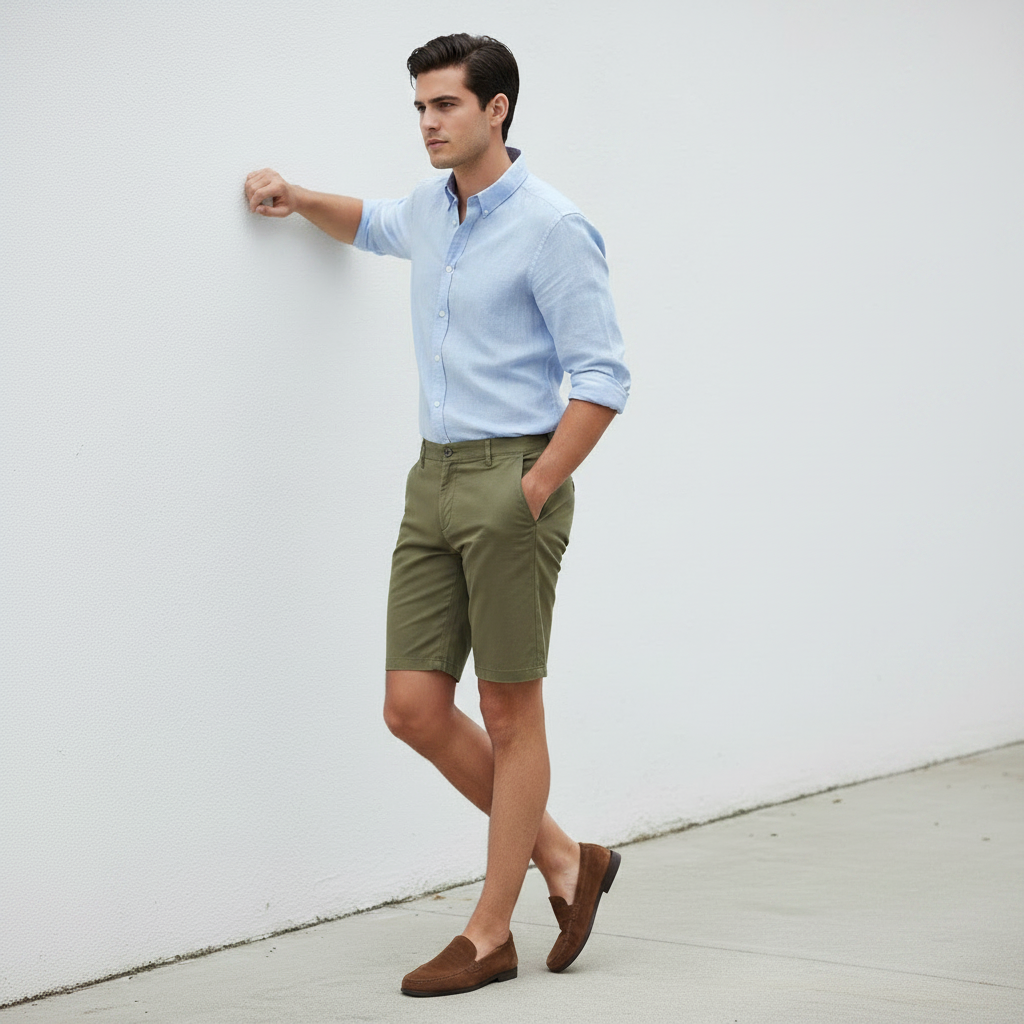 Mens Polyester Casual Shorts Golf