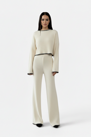 Women's Fashion Simple Knitted Two-Piece Set