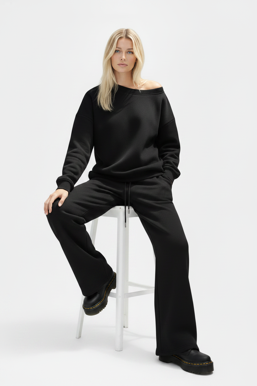 Women's Casual Sports Round Neck Loose Hoodie & Casual Pants Set