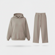 Women's Casual Hooded Oversized Sweatshirt & Wide-Leg Trousers Set