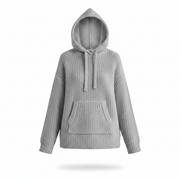 Fashion Solid Color Knitted Loose Casual Hooded Sweater