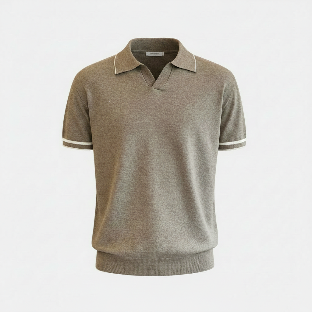 Japanese Style Colorblock Vneck Drapey Breathable Tshirt