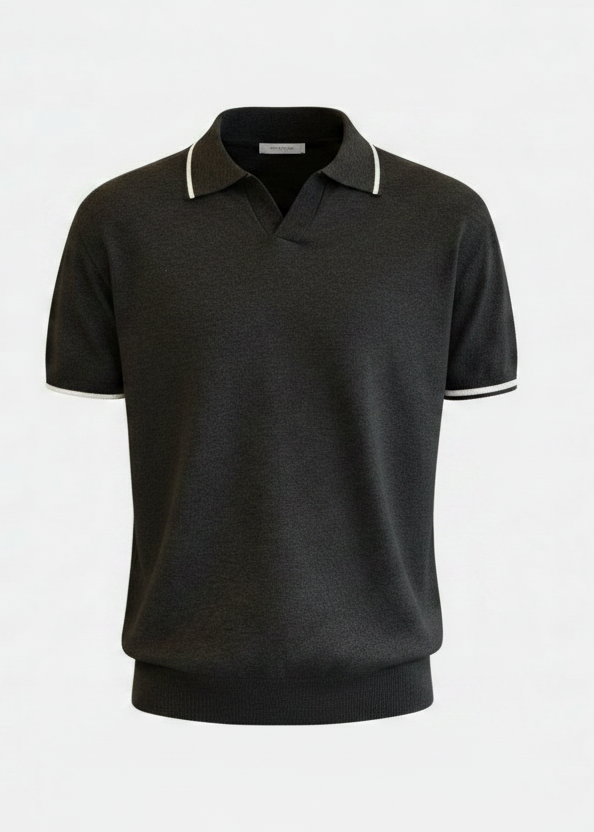 Japanese Style Colorblock Vneck Drapey Breathable Tshirt