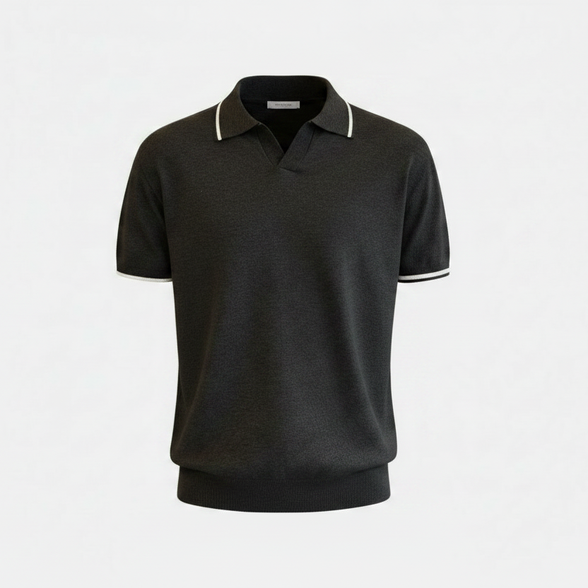Japanese Style Colorblock Vneck Drapey Breathable Tshirt