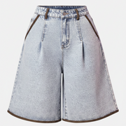 Women's Contrasting Flared Cropped Jeans
